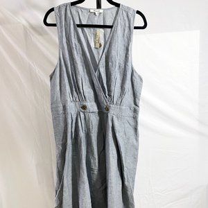 Madewell Button-Waist Wrap Midi Dress